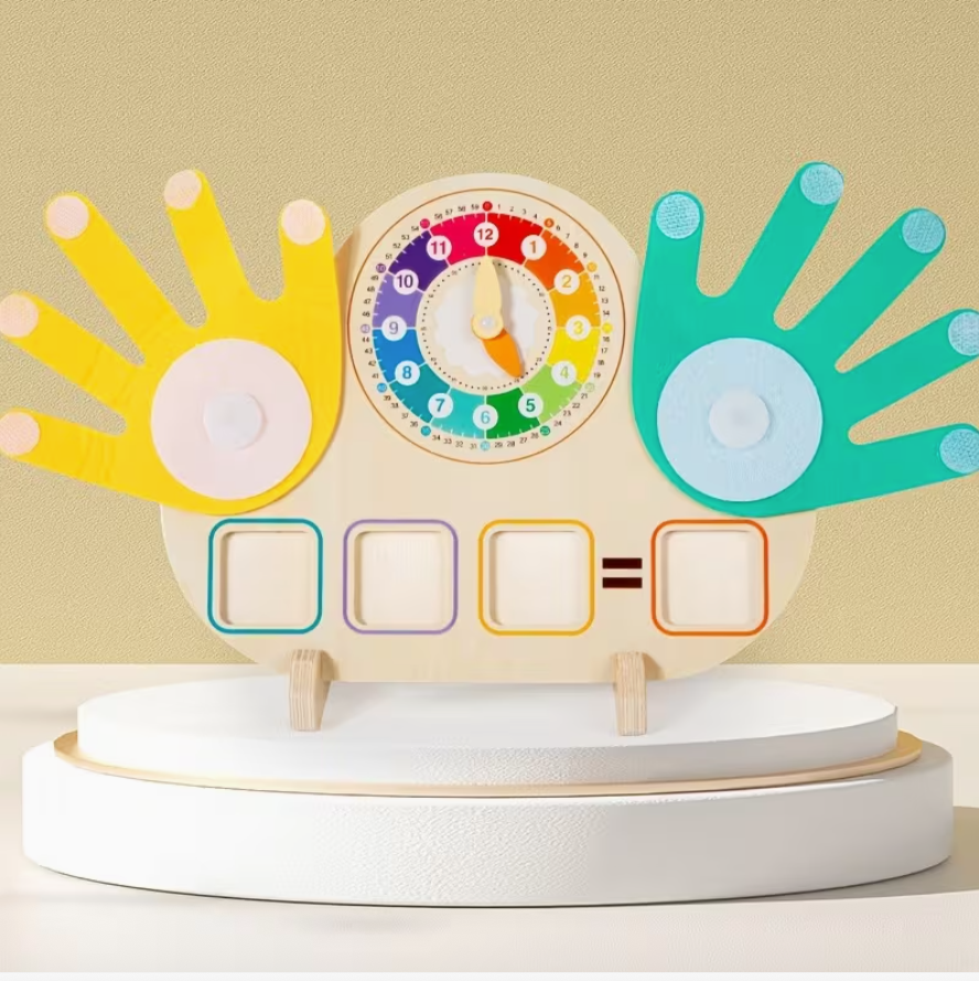 Learning Math with Wooden Clock Hands