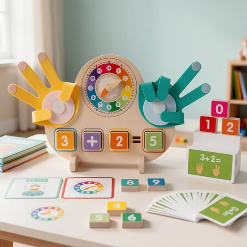 Learning Math with Wooden Clock Hands